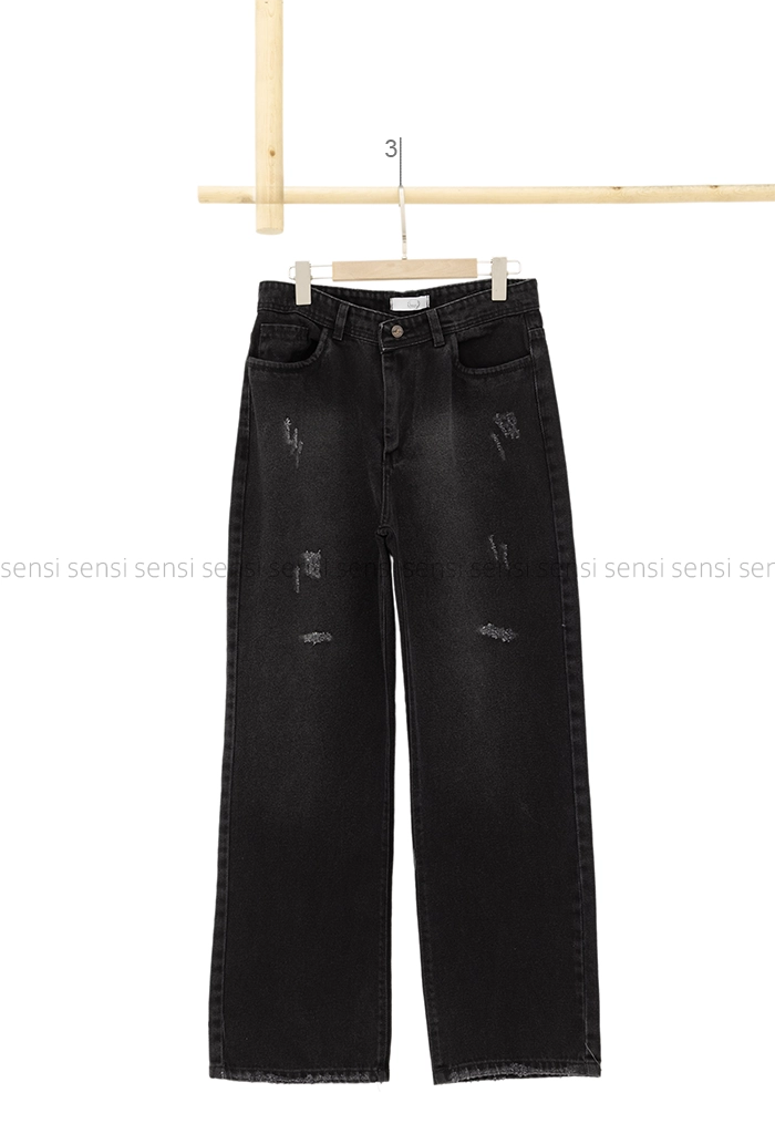 شلوار جین نیم بگ کد1005173